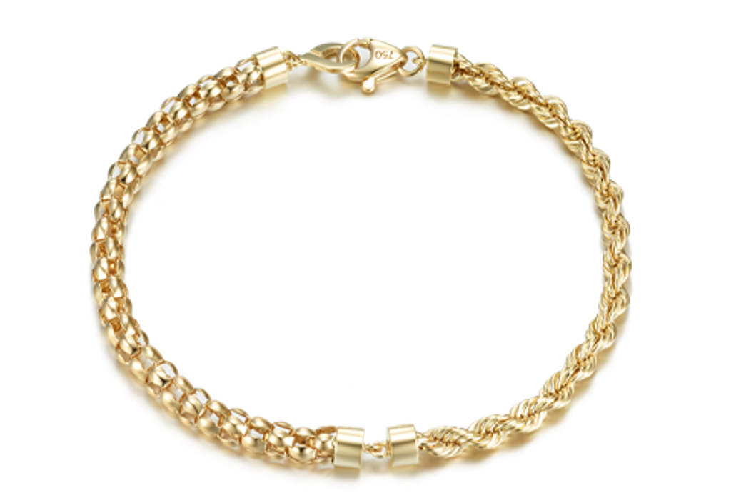 18k Yellow Gold Hybrid Bracelet