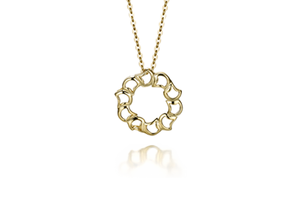 Ladies 18k Leaf Style Necklace