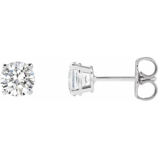 14k White Gold Lab-Grown Diamond Earrings