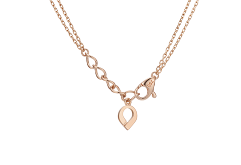 Ladies 18k Double Paperclip Style Necklace